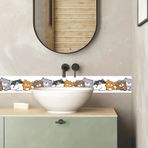 Dostear Y254 Duvar Kağıdı Kenarı Çıkartması 12 cm x 1000 cm Kenarlık Paneller Çıkartmalar Duvar Çıkartmaları Şerit Duvar Çıkartması PVC Mutfak Dolabı Ayna için Kendinden Yapışkanlı