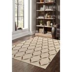 Dostlar Mavi Krem Sisal Lüx Örgü Kilim Halı - Mavi - Krem - 240 x 305 cm