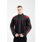 Dot Cycle 4 Mevsim Ce Onaylı Korumalı Motosiklet Montu Çıkarılabilir Kapitone Astarlı - 2XL - Siyah - Kırmızı