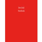 Dot Grid Notebook: 8.5x11, 5mm Spaced Dots, 100 Pages, Dotted White Paper, Red Cover