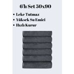 Dotamess 6 Adet 50x90cm Mikrofiber El Yüz Kuaför Berber Spor Havlusu Leke Ve Saç Boyası Tutmayan