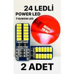 Doth T10 Dipsiz W5w Canbus 24 Ledli KIRMIZI Park Plaka Tavan Ampulü