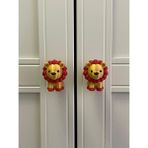 Dotta Design Modern Aslan Kulp Çocuk Odası Kulpları 5x5x5 cm Plastik Malzeme ile Tekli - Gold - Altın sarısı