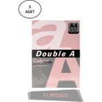 Double A Renkli Fotokopi Kağıdı 5 x 100'lü A4 80 gr Flamingo