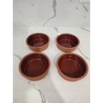 Double Boy Çömlek Kase- Fırın Sütlaç Kasesi- Suffle Kasesi- Toprak Kase - 4 Adet