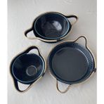 Double Knot Design 3lü Set Nihale Sepet, Güveç Kabı / Borcam Kabı,kase Koruma Kılıfı, Sunum, Servis, Servis Kılıfı,