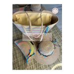 DOUBLE KNOT DESİGN 3lü Takım Plaj Çantası , El Çantası Clutch, Şapka, Totebag, Çanta, Yazlık, Hediyelik, Anneler Günü