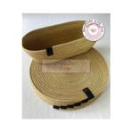 Double Knot Design 7 Li Parlak Gold Supla Amerikan Servis Seti Hasır Jüt Tress Yemek Masası Sevgililer Günü