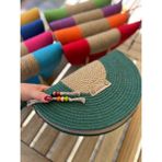 Double Knot Design Bella Yarım Ay D Clutch Portföy Çanta,abiye Çanta, Hediyelik - Haki Yeşil