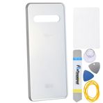 Double Sure LG V60 ThinQ 5G V60 ThinQ 5G UW LM-V600 Önceden Kesilmiş Yapıştırıcı ve Alet Kiti için Beyaz Cam Arka Kapak Değiştirme