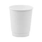 Double Wall Beyaz Karton Bardak 8 Oz - 30 Adet