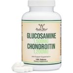 Double Wood Glucosamine Chondroitin Triple Strength (1 500MG Glucosamine Sulfate 1 200MG Chondroitin) 180 Tablets Two Month Supply (Joint Support Supplement) Gluten Free Non-Gmo