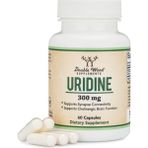 Double Wood Uridine Urıdıne Monophosphate (Choline Enhancer Beginner Nootropic) 300mg 60 Capsules Usa Version
