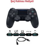 Doubleshock Ps 4 Kablosuz Joystick Tablet Telefon Pc Uyumlu Titreşimli Oyun Kolu 1 Adet - Siyah