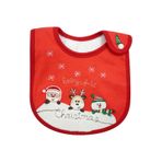 Doukesh Noel bebek önlüğü, Noel önlüğü bebek, Noel pamuk önlük, yıkanabilir bebek önlüğü, Noel bebek önlüğü, bebek için, B, Kırmızı, M