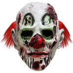 Douler Halloween Cadılar Bayramı Kostümü Parti Korkunç Kanlı Palyaço Maskesi (Yurt Dışından) - Beyaz