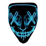 Douler Halloween Cadılar Bayramı Kostümü Parti LED Işıklı Neon Maske (Yurt Dışından) - Mavi