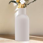 DOUMIYI Pampa Otu ve Taze Çiçekler için Beyaz Seramik Vazo, Minimalist Modern Ev Dekoru, Masa, Şömine, Raf, Mantel, Giriş Yolu ve Orta Parçalar için Mat Kaplama Vazo