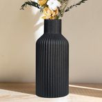 DOUMIYI Vazo, Seramik Çiçek Vazosu, Minimalist Modern Ev Dekoru, Masa, Şömine, Raf, Mantel, Giriş Yolu ve Orta Parçalar için Mat Kaplama Pampa Çim Vazosu (Siyah)