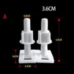DouranShop Bir Stil Lastic Klozet Menteşesi Tamir Cıvataları Montaj Vidaları Yıkayıcılar Kiti Ev Banyo Klozet Kapağı Aksesuarları Sabitleme Vidası (Yurt Dışından) - Renkli