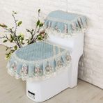 DouranShop Ey Stil Dantel Yastık Klozet Kapağı Minderi Üç Parçalı Set Avrupa Tarzı Kapak Klozet Kapağı Tuvalet Kapağı Tuvalet Kapağı Kapağı Klozet Kapağı (Yurt Dışından) - Renkli