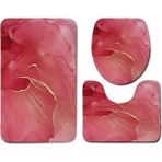 DouranShop Mavi Stil 3 Adet Tuvalet Paspas Seti Mermer Doku Giriş Kapısı Paspası Banyo Paspasları Mat Koridor Banyo Ürünleri Minimalist Tarzı Halı Zemin (Yurt Dışından) - Renkli