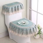 DouranShop No.11 Tarzı Et Altın Kadife Dantel Klozet Kapağı Seti Tuvaletler U Şeklinde Ceket Ev Banyo Tuvaletler Mat Tank Kapağı Tuvalet Kapağı Setleri (Yurt Dışından) - Renkli