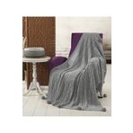 DOUX HOME Sevda Triko Örgülü Tv Battaniyesi 10 Ponponlu 130 X 170 (GRİ)
