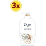 Dove 500 ml x 3 Adet Nemlendirici Sıvı Sabun Hindistan Cevizi & Badem Sütü Özlü Kokusuz
