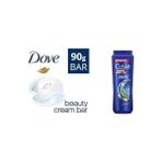 Dove Beauty Cream Bar Katı Güzellik Sabunu Original Nemledirici Etkili, 90 G ve Clear Men Erkek Şampuan Sport Menthol Kepeğe Karşı Etkili 600 ml - Option-1