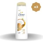 Dove Hindistan Cevizli 3x400 ml Şampuan