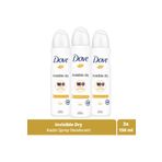 Dove Invisible Dry 1/4 Nemlendirici Krem Etkili 3x150 ml Kadın Deodorant
