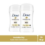 Dove Invisible Dry 2x40 ml Kadın Stick Deodorant