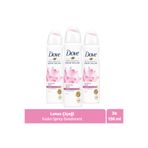 Dove Işıldayan Bakım Lotus Çiçeği Kokusu 3x150 ml Kadın Sprey Deodorant
