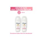 Dove Kadın Roll On Deodorant Eventone 1/4 Nemlendirici Krem 50 ml x2