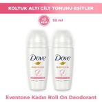 Dove Kadın Roll On Deodorant Eventone 50 ml x 2 Çiçeksi Koku ile 2 Parça Nemlendirici Krem