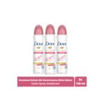 Dove Kadın Sprey Deodorant Eventone 1/4 Nemlendirici Krem Etkili Kalendula Özü 150 ml X3 Adet