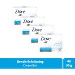 Dove Katı Güzellik Sabunu Gentle Exfoliating Nemlendirici Etkili 90 G X4 Kokusuz