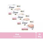 Dove Katı Güzellik Sabunu Pink Nemlendirici Etkili 90 G X4 3'ü 1 Arada Temizleyici