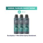 Dove Men +Care Advanced Erkek Deodorant 72 Saat Koruma Eucalyptus Mint 150 ml X3