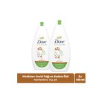Dove Nemlendirici Duş Jeli Hindistan Cevizi Yağı ve Badem Özü 450 ml x2