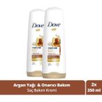 Dove Onarıcı Bakım Argan Yağı 2x350 ml Saç Bakım Kremi
