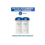 Dove Original Kadın Stick Deodorant 1/4 Nemlendirici Krem Yeni 50 ml x2