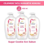 Dove Sıvı Sabun Tatlı Kurabiye Kokulu 1/4 Nemlendirici Kremli Hassas Cilt 450 ml 3'lü Paket - 3x450