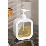 DOVİHOME 500 ml Tezgah Üstü Banyo Dekoratif Sıvı Sabunluk Banyo | Mutfak Deterjanlık Beyaz