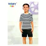 DOWRY KIDS-97 Kids Kısa Kol Şortlu Kız Çocuk Takım Lacivert