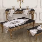 Dowry World Duru 5 Parça Krem Salon Takımı