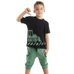 Dozer Yolda Erkek Çocuk T-shirt Kapri Şort Takım