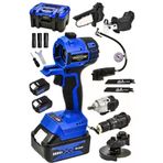 Dozzer 21Volt 6 Lı Muhteşem Set Şarjlı Matkap Testere Tilki Kuyruğu Taşlama Somun Sökme Havalı Pompa