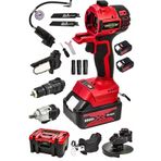 Dozzer 21Volt Muhteşem 6Lı Set Şarjlı Matkap Testere Tilki Kuyruğu Taşlama Somun Sökme Havalı Pompa